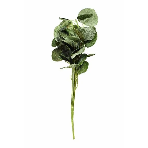 Folha De Eucalipto Planta Artificial Plástico Verde 46cm Flor Are