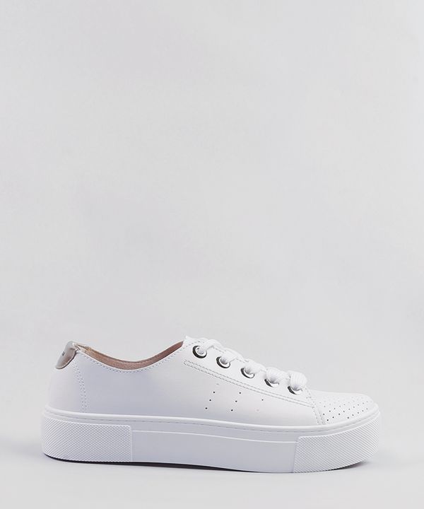 Tênis Feminino Flatform Moleca Branco 35