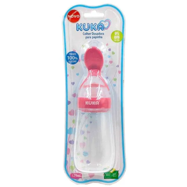 Colher Dosadora Para Papinha Kuka Rosa 125ml