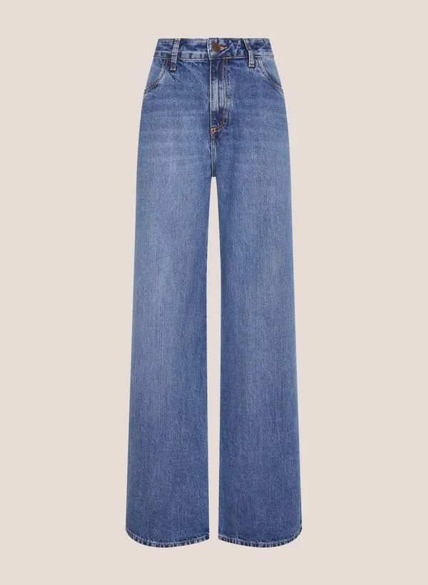 Calça Jeans Wide Leg Dudalina Feminina 40