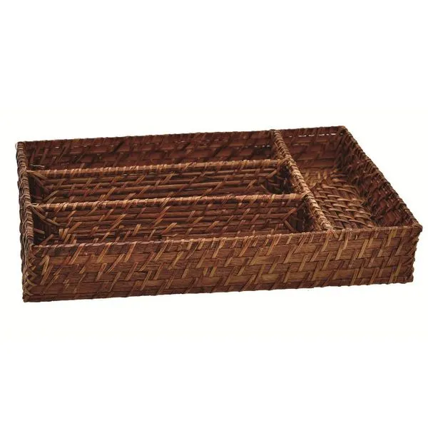 Porta Talheres 34x24x6 Em Rattan - Gzt