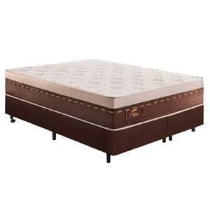 Cama Box Casal Palace 188cm X 138cm Molas Ensacadas Suede Gazin Colchões Cama Box Casal Palace 188cm X 138cm Molas Ensacadas Gazin Colchões