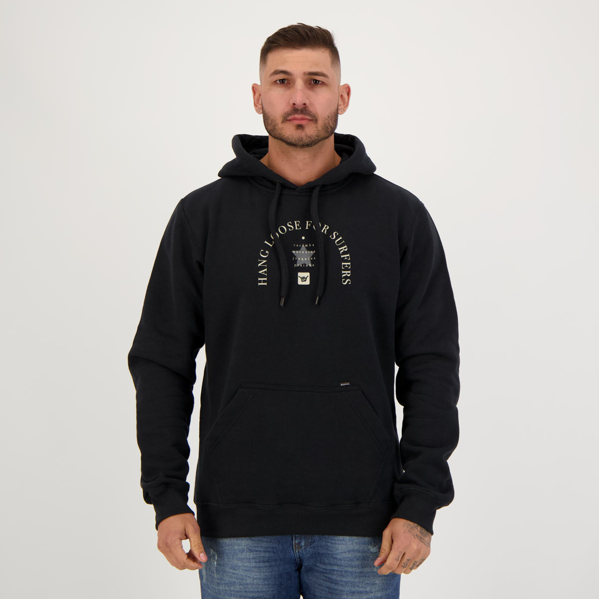 Moletom Hang Loose Stella Preto