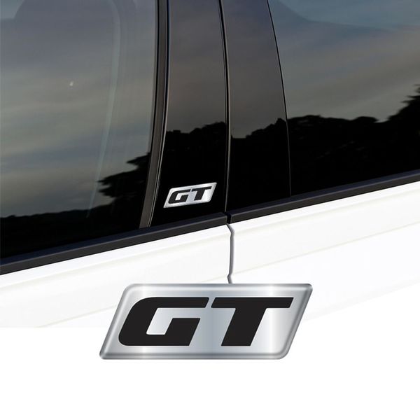 Par Emblemas Gt Alto Relevo Gm Vectra Coluna 4,5x1,6cm Cromado