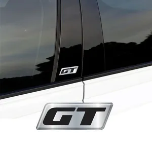 Par Emblemas Gt Alto Relevo Gm Vectra Coluna 4,5x1,6cm Cromado