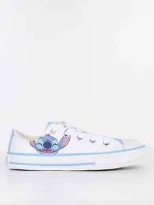 Tênis Stitch Converse Juvenil Para Menina - BRANCO/AZUL 27
