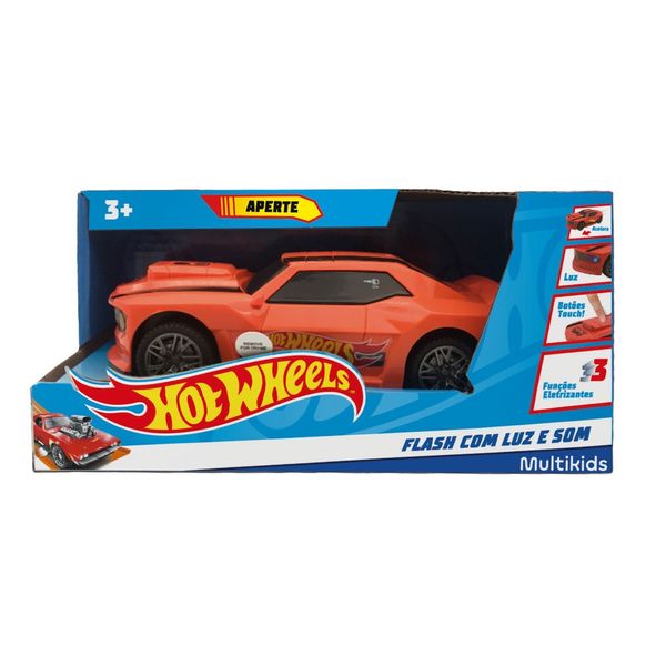 Hot Wheels Carro Flash Laranja com Luz e Som Multikids - BR1824OUT [Reembalado] BR1824OUT