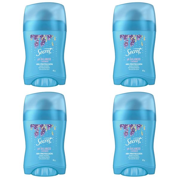 Kit c/4 Unidades de Desodorante Barra Secret Lavanda 45g