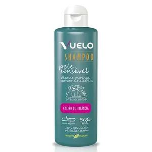 Shampoo Pele Sensível Para Cães E Gatos Vuelo Cheiro De Infância 500ml (MP)