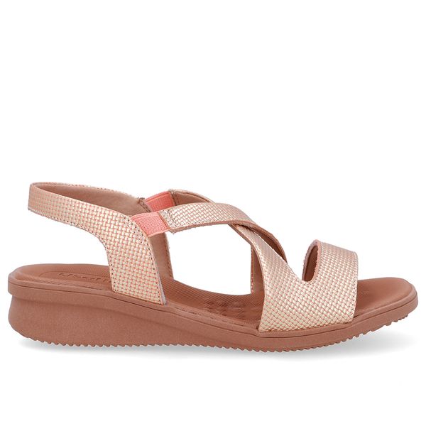 Sandália Plataforma Couro Laranja 35