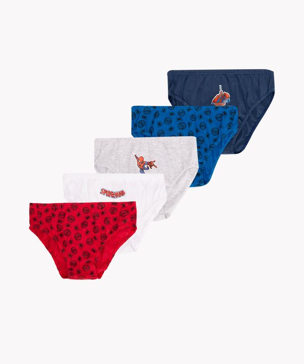 kit de 5 cuecas infantis homem aranha colorido 10