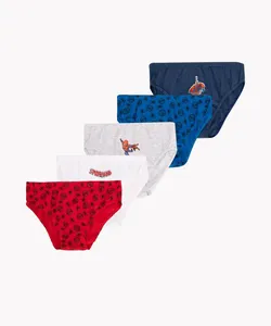 kit de 5 cuecas infantis homem aranha colorido 6