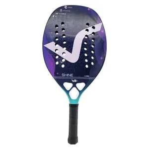 Raquete De Beach Tennis Shine 12k Carbon Vg Plus