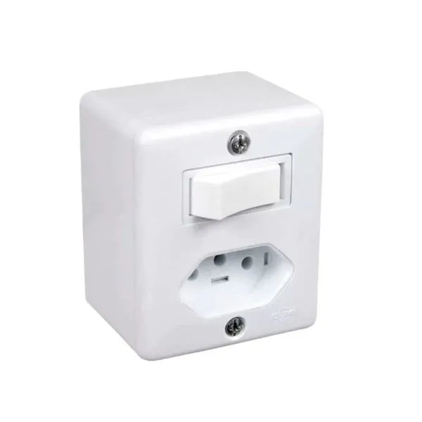 Tomada E Interruptor Simples Ilumi 6A E 2P+T 20A 250V 63201 Branco (MP)