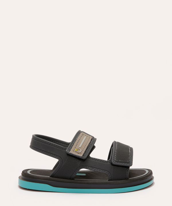 sandália infantil com velcro cartago cinza 25