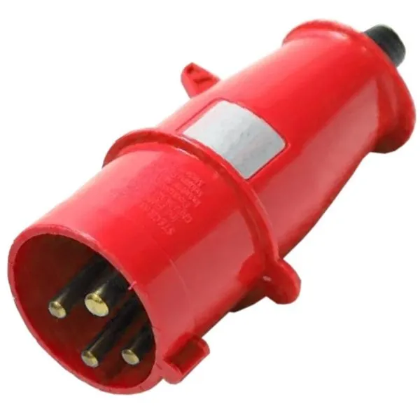 Plugue 3p+t 63a 380-440v 6h Vermelho - N-4576 - Steck Plug 3p+t 63a 380-440v 6h Vm A-4576-n-4576 Steck