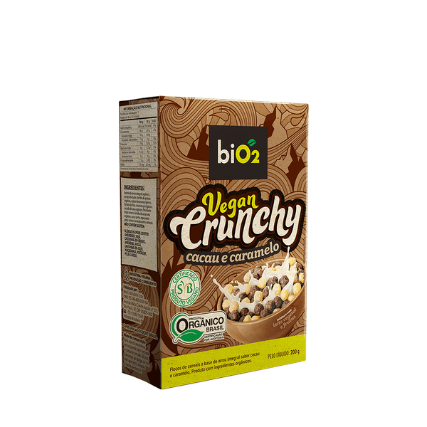 Cereal Vegan Crunchy de Cacau e Caramelo biO2 200g