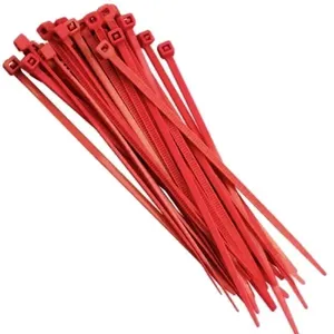 Abraçadeira de Nylon 7303 3,6x150mm para Organização de Fios e Cabos Vermelha com 50 Peças Brasfort Abraçadeira de Nylon 7303 3,6x150mm Organização de Fios Vermelha 50 Peças Brasfort