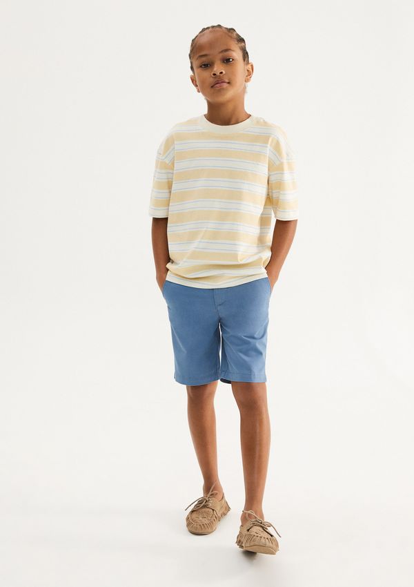 Bermuda Básica Infantil Menino Chino - Azul 004