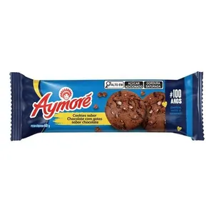 Biscoito Cookies Aymoré Sabor Chocolate 60g Biscoito Cookies Aymore Sabor Chocolate 60g