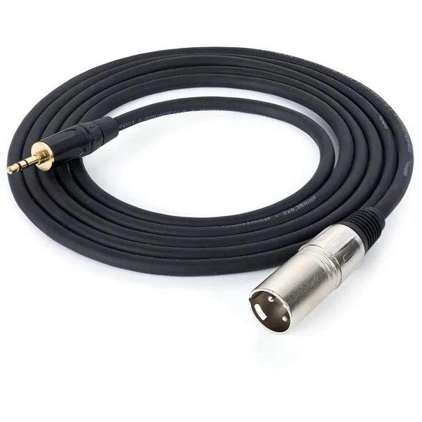 Cabo de Áudio Profissional XLR Macho para P2 Macho Estéreo 80 centímetros