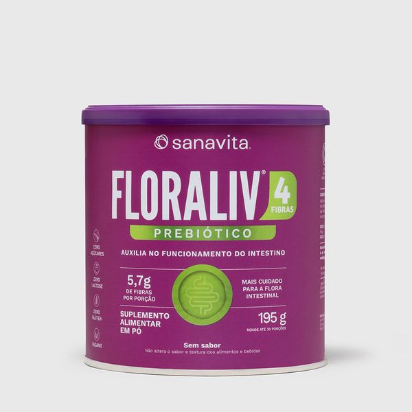 Floraliv 4 Fibras Sabor Neutro. Lata 195g