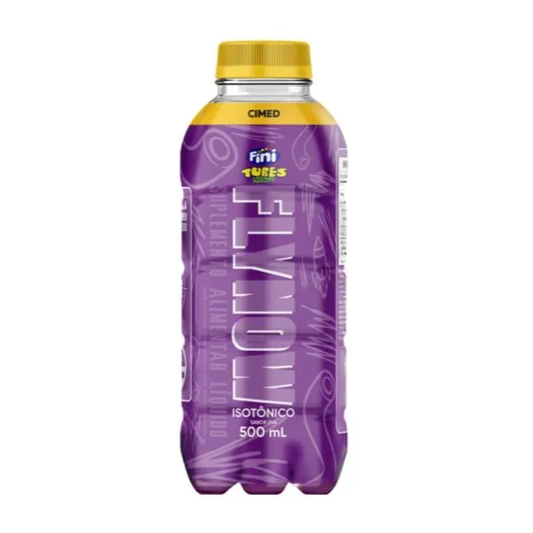 Isotônico Fini Tubes Flynow sabor Uva 500ml