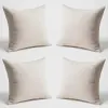 Kit 4 Almofadas Decorativas 42cm Suede Fofinha Lisa Sofá Bege