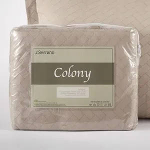 Kit Colcha Queen Colony Bricks 3 Peças Creme Cotton 230x260cm Ref.B62893703010 Jc Serrano
