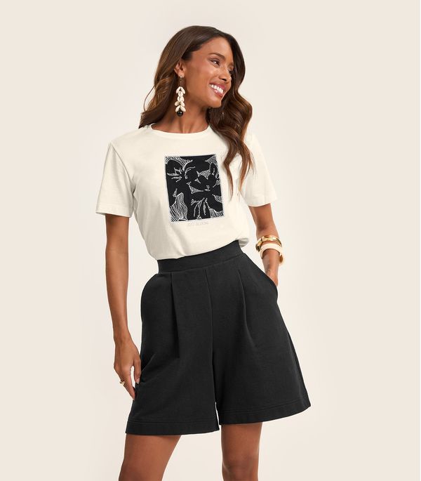 Camiseta T-Shirt em Meia Malha Rovitex Bege M