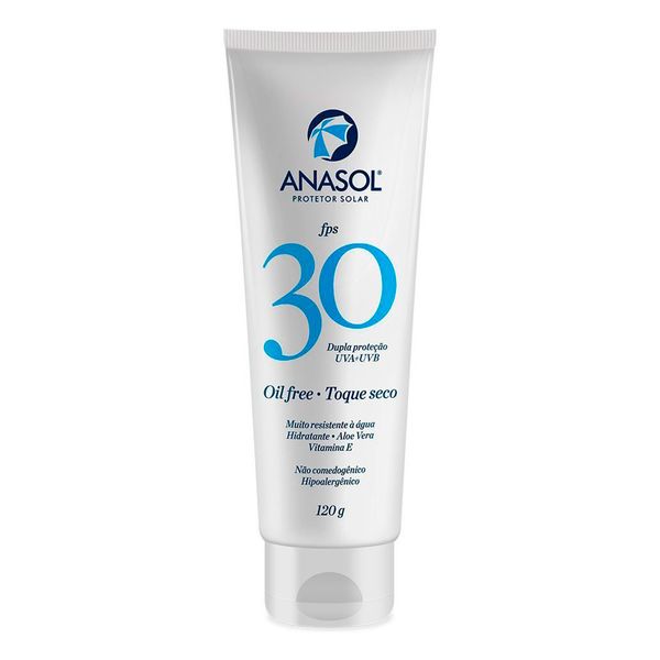 Protetor Solar Anasol Oil Free Toque Seco FPS30 120g