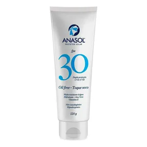 Protetor Solar Anasol Oil Free Toque Seco FPS30 120g