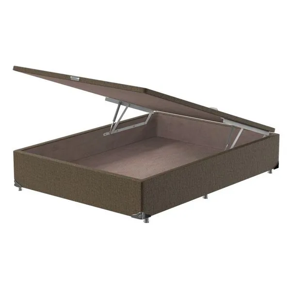 Box Baú Casal Pelmex Specially Suede Marrom