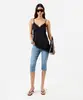 calça capri feminina jeans azul 34