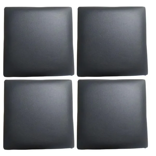 Assento Cadeira Estofado Banco-banqueta 30cm Em Corino 4 Uni preto