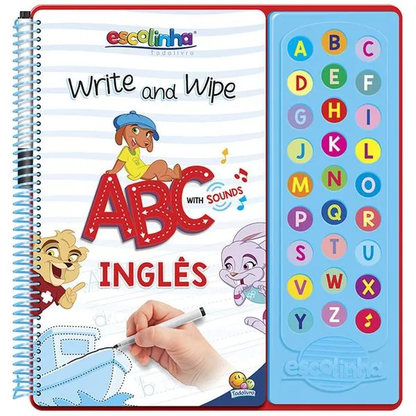 Livro Educativo - Escolinha Todolivro - ABC com Sons - Inglês - Catavento