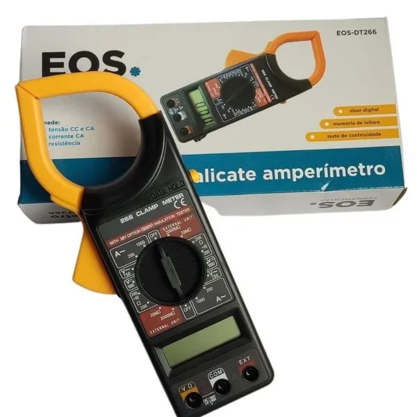 Alicate Amperímetro Eos-dt266 Bivolt