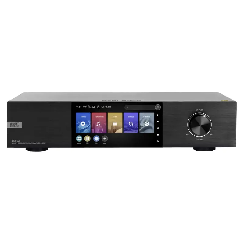 Streamer Music EverSolo DMP-A8 com DAC, DAP e pré-amplificador totalmente balanceado