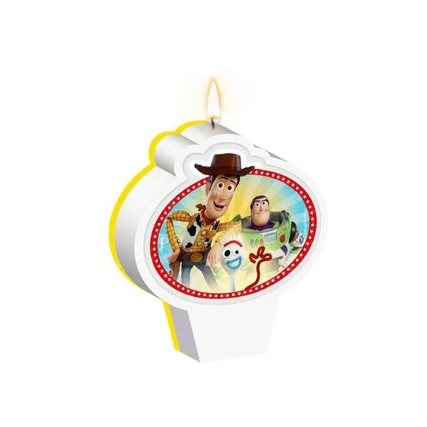 Vela De Aniversário Toy Story 4 Plana
