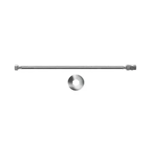 Engate Flexível Hidráulico Inox Tubo Interno Borracha EPDM 40cm Conexão 1-2 para Torneira e Caixa Acoplada Pádova Engate Flexível Hidráulico Inox com Tubo Interno em Borracha EPDM 40cm Conexão 1-2 Pádova