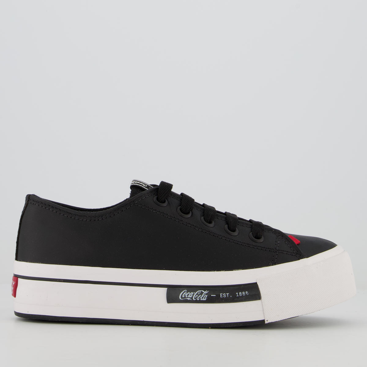 Tênis Coca Cola Daytona Plataforma Leather Feminin