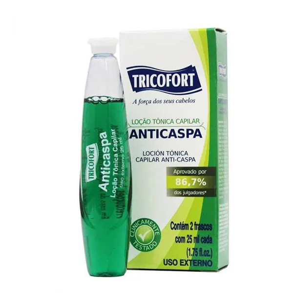 Tônico Capilar Tricofort 2x25ml Antiqueda Anticaspa Toni Capilar Tricofort 2X20Ml - Tricofort