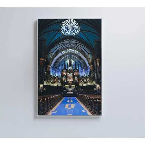 Quadro Arquitetura Igreja Gótica 60x90 Cm Tecido Canvas