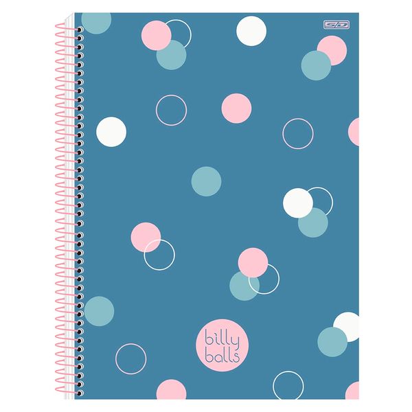 Caderno Universitário São Domingos Billy Balls 1 Matéria 80 Folhas - Item Sortido