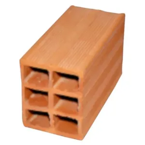 Bloco Cerâmico Baiano 11,5x14x24cm de Vedação com 6 Furos Marrom Safira Bloco Cerâmico Baiano 11,5x14x24cm para Vedação Marrom Safira