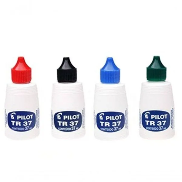 Tinta para Pincel Atômico Pilot TR 37ML Permanente à Base de Álcool para Reabastecer Marcador 1100-P e 1100-M Vermelho Tinta para Pincel Atômico Pilot TR 37ML Permanente para Reabastecer Marcador 1100-P e 1100-M
