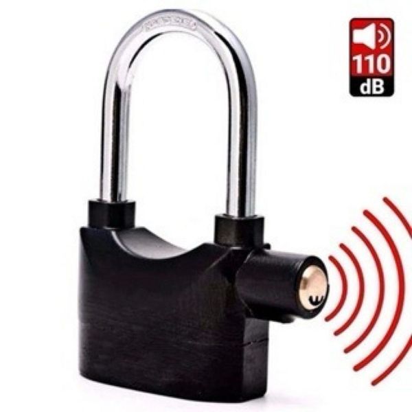 Cadeado com Alarme Antifurto Cadeado de Alarme Sonoro Anti-Roubo Comercial de Pólo Longo 110 Db OEM Cadeado com Alarme Antifurto de Segurança Sonora Anti-Roubo Comercial 110 Db OEM