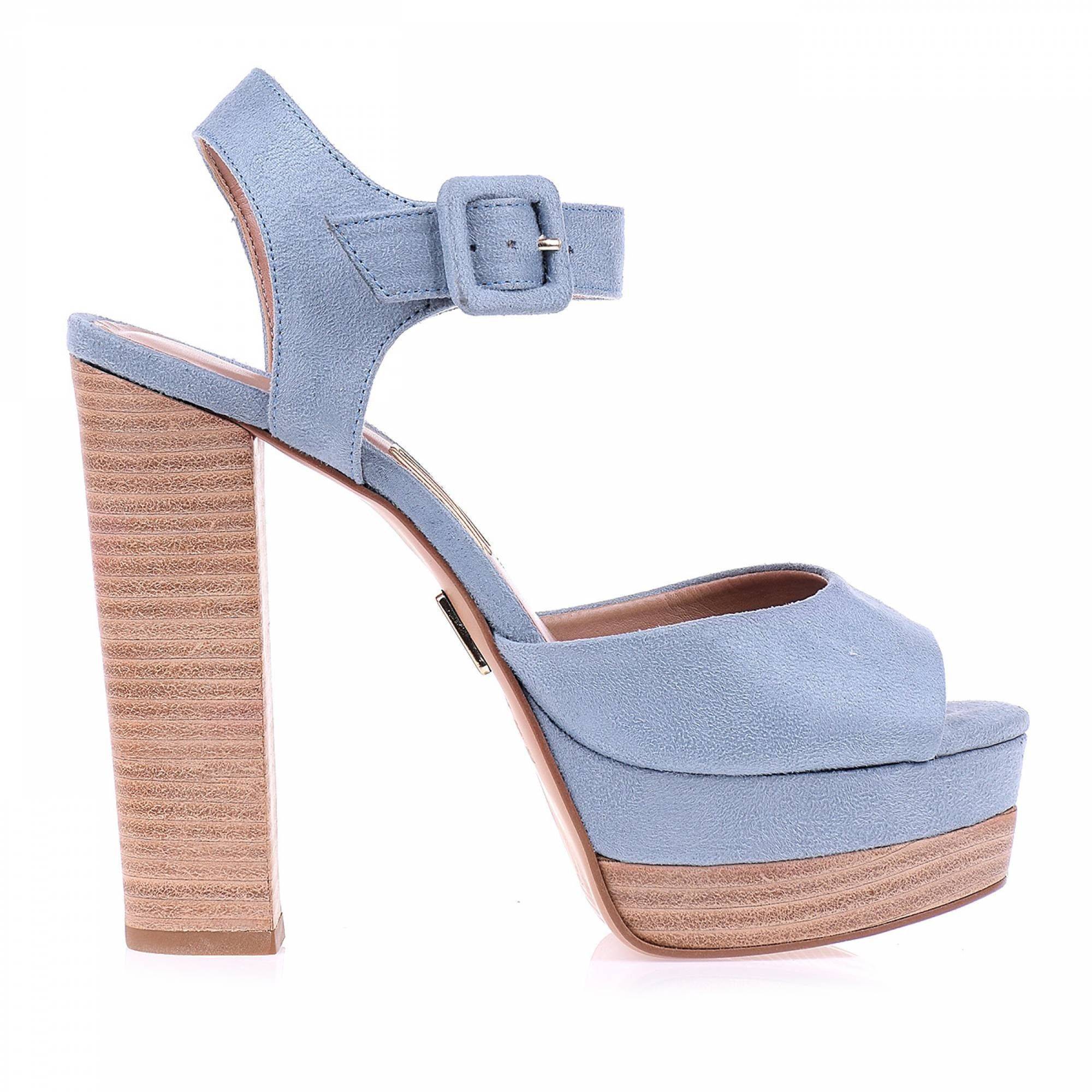 Meia Pata Camurça Denim