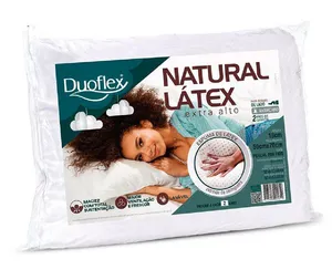 Travesseiro Natural Latex Extra Alto 50cm x 70cm Duoflex Branco