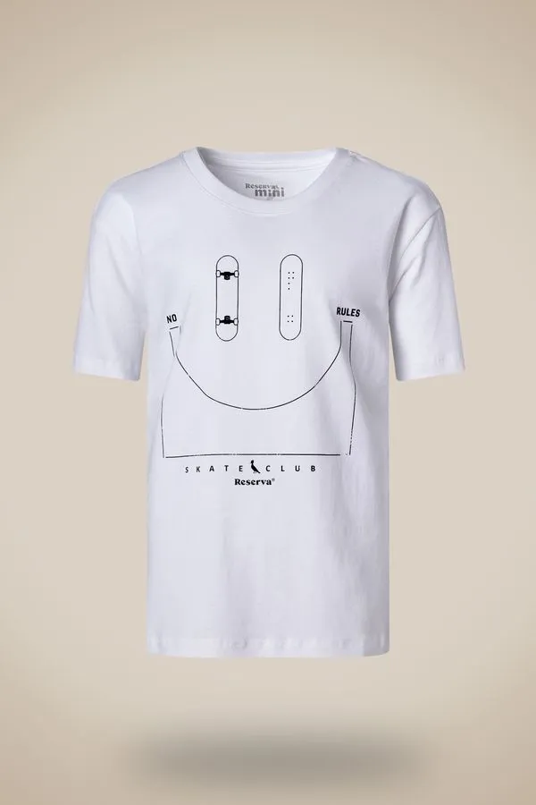 Camiseta Mc Mini Estampa Skate Club Branco - 10